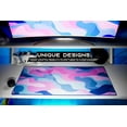 thumbnail image 4 of XXL Mouse Pad/Mat | (35.5''x15.8''x0.12'') Light Series Mousepad for Maximum Speed (Waterproof) Desk Pad | Pink Blue and Light Blue/Rose Colors, Candy Camo x Modern Style (Bliss Spectrum / 2XL), 4 of 7