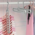 thumbnail image 6 of 3pcs, Plastic 9-Hole Foldable Hangers, Heavy Duty Space Saving Clothes Organizer Hangers, For Room, Closet, Wardrobe, Home & Dor, 6 of 9