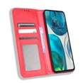 thumbnail image 4 of Compatible with Motorola Moto G52 Case Magnetic Closure Vintage Pattern PU Leather Wallet Cover with Card Slots-Red, 4 of 5