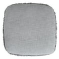 thumbnail image 5 of LR Home Small Fringe Striped Indoor Square Pouf, Light Gray, 18" x 18" x 14", 5 of 8