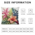 thumbnail image 5 of GOSMITH  Floral Pillow Cushion Cover Wild Tropical Orchid Flower Large Leaves Exotic Tropic Petals Picture, Decorative Square Accent Pillow Case, Fuchsia Forest Green, 5 of 5
