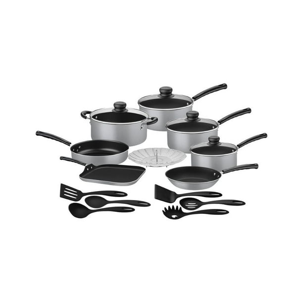 Batería De Cocina Tramontina 18 Piezas New Primaware Gris