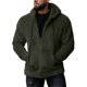 thumbnail image 1 of Ropa de abrigo para hombre Sudadera con cordón con cremallera Sudaderas con capucha con bolsillos Cárdigan de felpa de manga larga para hombre Chaqueta de color sólido de ajuste regular, 1 of 2