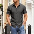 thumbnail image 2 of MDUKONU Vêtements pour Hommes Coupe Régulière Chemise à la Mode Résistante aux Plis Gris G, 2 of 4