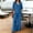 A1_Blue, variant on Plus Size Summer Gauzy Linen Sets for Women Deep V Neck 3/4 Length Sleeve Tunic Shirt Elastic Waist Wide Leg Pants with Pockets Dressy Casual Loose Peasant Beach Vacation Outfits Wine 4Xl