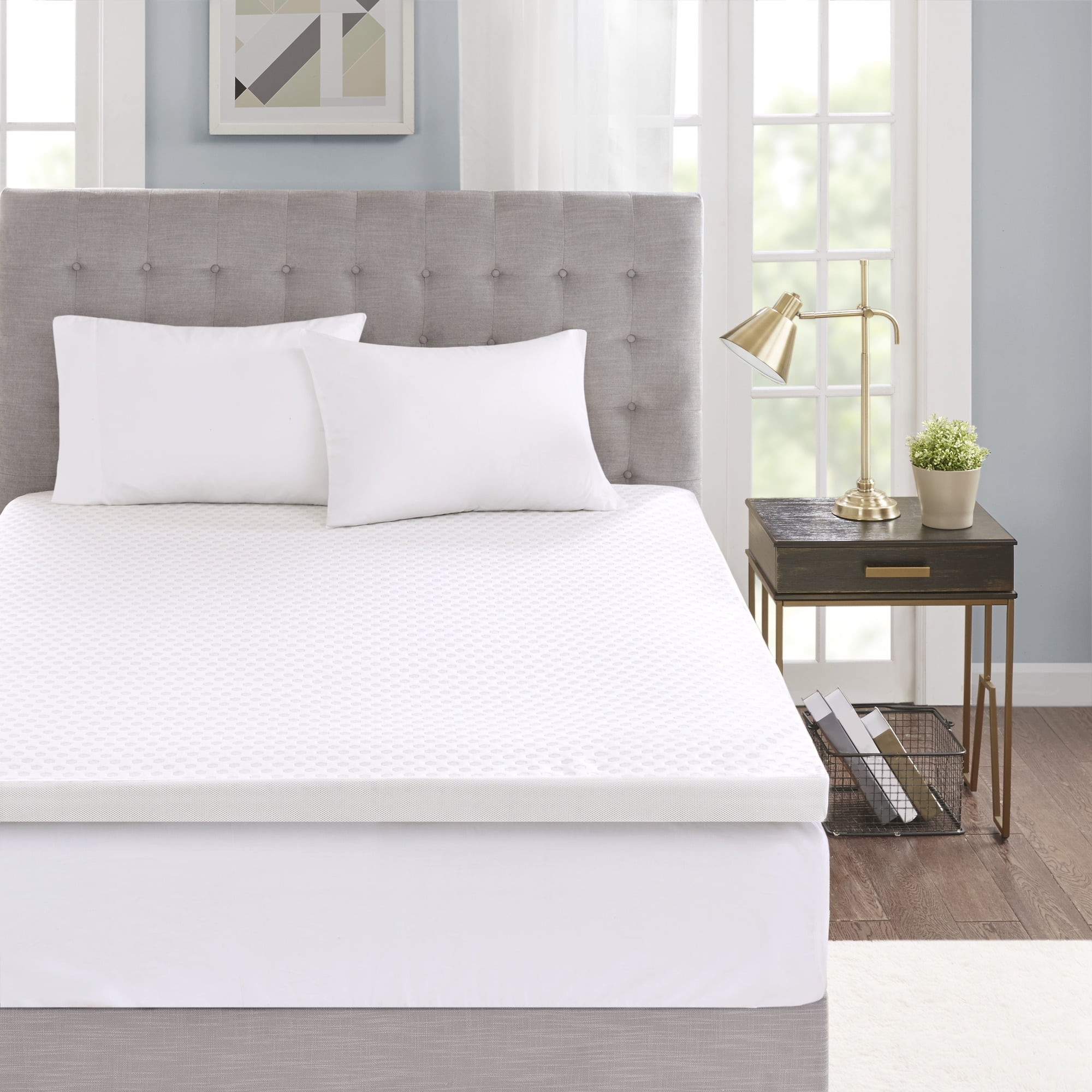 3" Cooling Gel Memory Foam Mattress Topper with Removable Cooling Cover