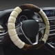 thumbnail image 2 of Funda para volante de coche, universal, 38 cm, suave y de felpa. Beige, 2 of 7
