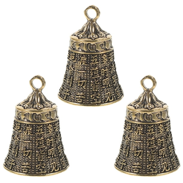 EeaseMX 3 llaveros colgantes con forma de campana, estilo retro.