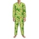 thumbnail image 3 of Fotbe Green Avocado Pijama de Hombre con Estampado de Manga Larga, Conjunto de 2 Piezas, Ropa de Dormir Suave y Cómoda con Bolsillos-X-Large, 3 of 7