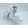 thumbnail image 1 of Elkhart Supply Raccord d'Eau Douce 16821 Flair-It; PEX Coupleur; Tee; Blanc; Plastique; Simple; avec Code-Barres, 1 of 5