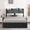 Grey B, variant on Full Size Bed Frame with 4 Storage Drawers and Wingback Storage Headboard, Charging Station with Type-C & USB Ports, Diamond Stitched Button Tufted Design, No Box Spring Needed, Grey