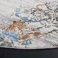 thumbnail image 3 of SAFAVIEH Bel Air Donnchad Abstract Area Rug, Gray/Turquoise, 6'7" x 6'7" Round, 3 of 11