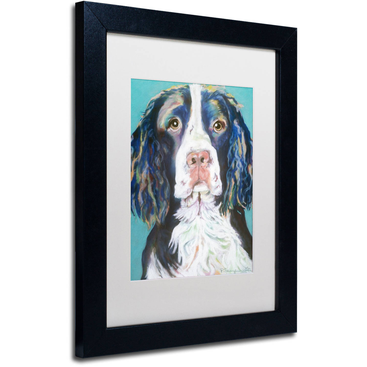 Trademark Fine Art "Dodger" Canvas Art by Pat Saunders-White, White Matte, Black Frame