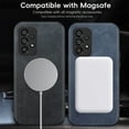 thumbnail image 6 of Allytechgroup Galaxy A33 5G Case, Magsafe Compatible Shockproof Vintage PU Leather Mangetic Back Cover Anti-Scratch Phone Case for Samsung Galaxy A33 5G, Blue, 6 of 10