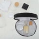 thumbnail image 5 of Bolsa de maquillaje bordada en forma de corazón con lazo para viajar, poliéster negro, 5 of 6