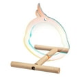 thumbnail image 3 of lionlar Parrot Platform Bird Perch Stand with Mirror Tabletop Bird Training Stand Wooden, 3 of 9