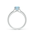 thumbnail image 2 of Angara Natural 0.72 Ct. Aquamarine Solitaire Ring in Sterling Silver for Women (Ring Size: 5), 2 of 10