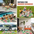 thumbnail image 4 of Watermelon Outdoor Rug for Patio/Deck/Porch, Non-Slip Large Area Rug 5 x 8 Ft, Green Palm Leaves Popsicle Summer Fruit Indoor Outdoor Rugs Washable Area Rugs, Reversible Camping Rug Carpet Runner, 4 of 8