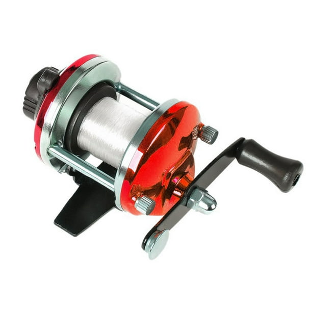 QualitChoice Fishing Reel Mini Metal Wheel Bait Casting Speed Right Sea  Line Vessel Wire Tackle Adjustable Tool Trolling Spinning Red Red 
