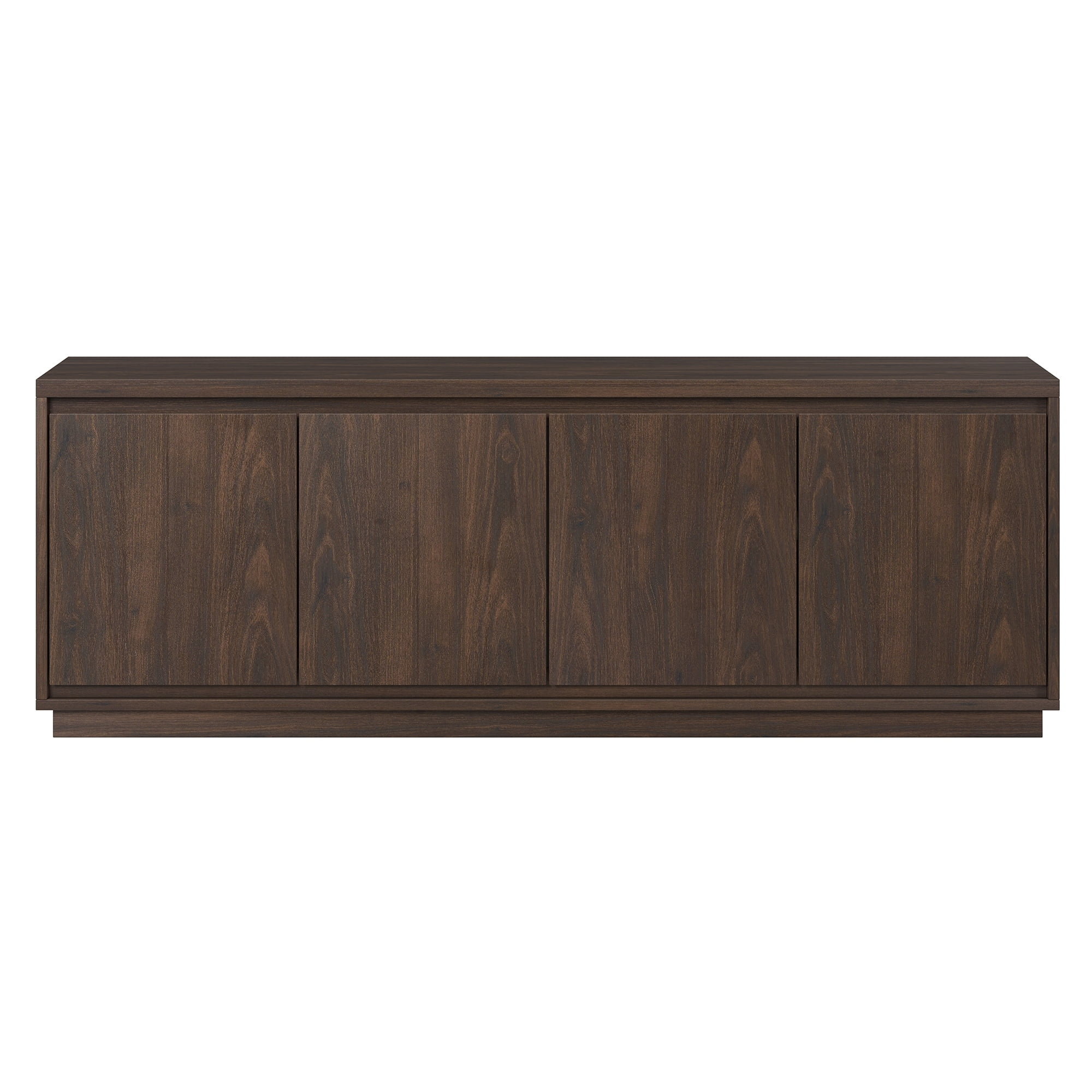 Evelyn&Zoe Presque Rectangular TV Stand for TV's up to 75", Alder Brown
