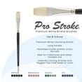 thumbnail image 2 of Creative Mark Pro Stroke Premium White Chungking Hog Bristle Artist Paint Brush - Flat # 12 - 2 Pack - Natural Bristle Brush w/ Great Control Suitable for Oils, Watercolors, Acrylics, Alkyds, Caseins, 2 of 6