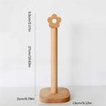 thumbnail image 2 of Portarrollos De Cocina De Madera Antideslizante Vertical Pañuelo De Papel Soporte Multiusos Para Toallas De Cocina Con Pequeña Flor De Madera Para El Hogar Cocina Baño Encimera Sweethay HA013263-00, 2 of 7