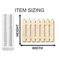 thumbnail image 2 of Unfinished Wood Picket Fence Shape - Craft - up to 46" DIY 7" / 1/4", 2 of 3