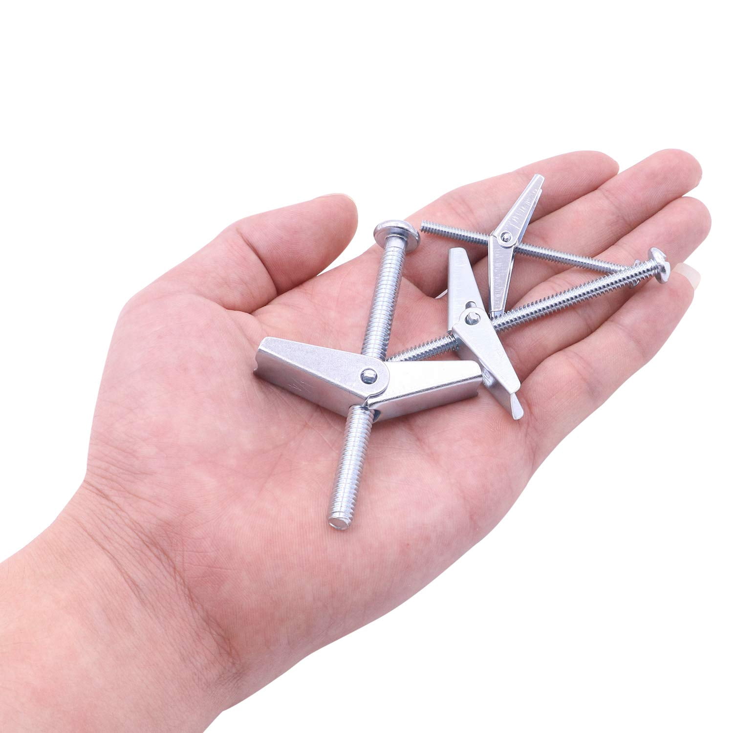 10 Pieces 1/4 Inch Toggle Anchors for Drywall, Anchor Bolts, Drywall Anchors, Screws with Anchors, Wall Anchors for Hanging Heavy Items on Drywall