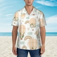 thumbnail image 2 of Sikiie Air Balloon and Flower Print Men's Hawaiian Shirt, Summer Beach Button Pocket Short Sleeve T-Shirt,XX-Large, 2 of 7