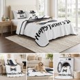 thumbnail image 6 of Twin XL Quilt Set 68''x98'', Happy Father's Day Lightweight Summer Bedspread Coverlet Set with 2 Pillow Shams, Bow Beard Funny Decor Breathable All Season Quilt Bedding for Dorm/Guest Room, 6 of 9