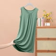 thumbnail image 2 of Fiaer,Oversized Sleeveless Tank Nightgowns for Women,Womens Crew Neck Loose Fit Sleepwear,Women's Casual Trendy Comfortable Basic Pajamas Green XL, 2 of 3