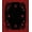 Red Black, Pattern 11, variant on ODIKA 8'x10' Washable Area Rug Durable, Non-Slip Spider Web Design With Bold Radiating Strands And Dark Border for Living Room, Under Sectional, Family