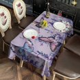 thumbnail image 2 of Purple Butterfly Flower Pattern Rectangle Tablecloth 60"x120",Waterproof Polyester Rectangle Table Cloth, Wipeable Spillproof Polyester Tablecloth for Dining, Camping, Indoor and Outdoor, 2 of 6