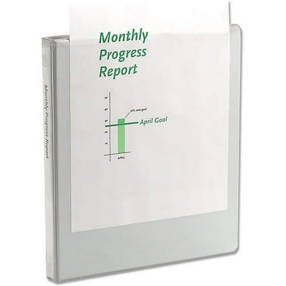 Wilson Jones 362 Basic View Binder 1/2" Binder Capacity - Letter - 8 1/2" x 11" Sheet Size - 120 Sheet Capacity - 3 x Round Ring Fastener(s) - 2 Internal Pocket(s) - Polypropylene - White - 1 lb - Exp