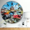 thumbnail image 2 of Designart Oversized Multicolor Analog Round Modern Wall Clocks, CLM25491-C23, 2 of 3
