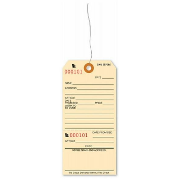 Centurion 243861 2.25 x 5.25 in. Repair Tag with Wire, 100 per Pack