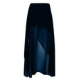thumbnail image 2 of Women's Summer Skirts Elegant Going Out Chiffon Skirt Party Casual Swing Skirt High Waist Plain Ruffles A-Line Dress Solid Color Office Woek Maxi Dress, 2 of 4