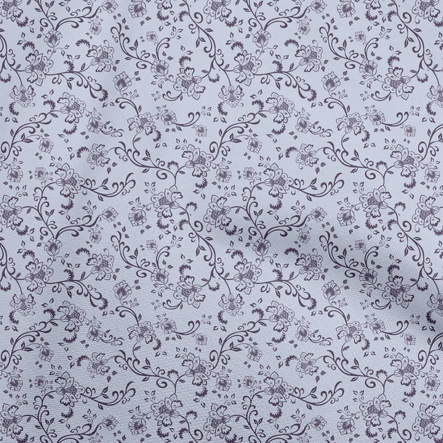 oneOone Viscose Chiffon Light Purple Fabric Asian Block Craft Projects Decor Fabric Printed By The Yard 42 Inch Wide