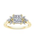 thumbnail image 1 of 0.80 T.C.W Princess Shape Natural Diamond Latest Design Solitaire Wedding Ring for Ladies Solid 14K Yellow Gold Size 8, 1 of 1