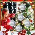 thumbnail image 6 of 6 Inch Shatterproof Christmas Ornaments | 150mm Silver Glitter Plastic Balls | Commercial Grade Indoor & Outdoor Holiday Decor, 6 of 6