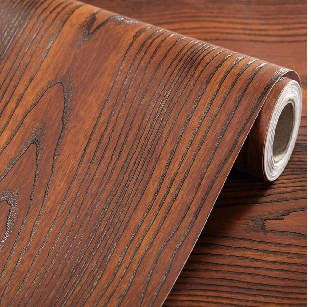 Buy Brown Wood Grain Contact Paper Self Adhesive Shelf Liner Peel and