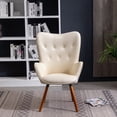 thumbnail image 3 of Doarnin Contemporary Silky Velvet Accent Chair, Elegant Button Tufted Design for Living Room or Dining Room, 3 of 12