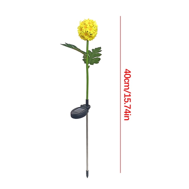 Pompotops Solar Ball Chrysanthemum Light Outdoor LED Garden Decoration Light Chrysanthemum Ball Light Clearance