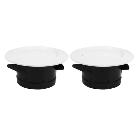

2 Pcs ABS Adjustable Round Soffit Exhaust Vent White 4 Inch