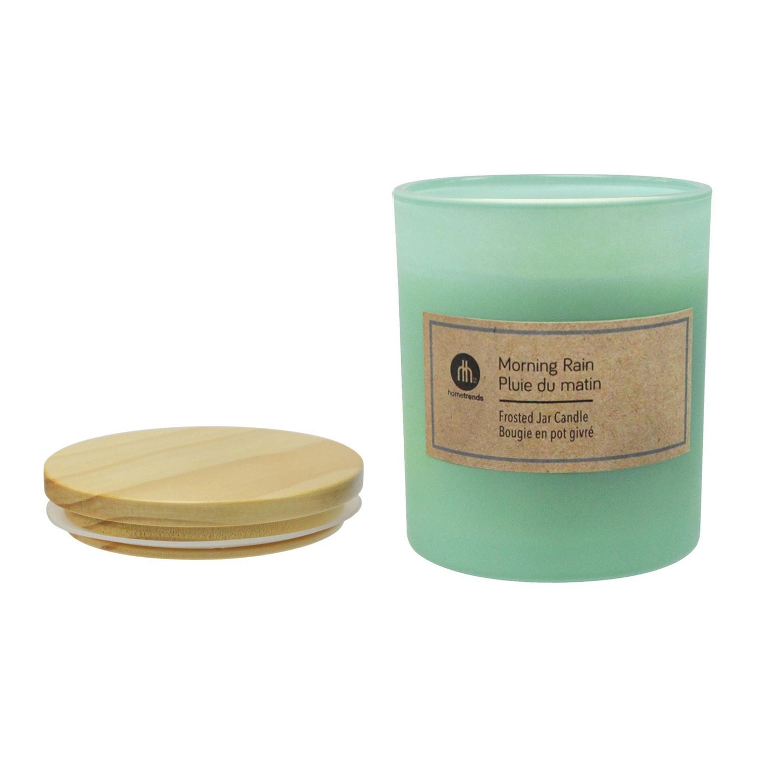 Hometrends 7.5oz Morning Rain Scented Frosted Jar Candle