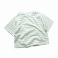 thumbnail image 6 of SGMVNU 2 Pack Girl's Striped Shirt Drop Shoulder Short Sleeve Casual Loose Tee Baby Toddler Kids Summer Outfits, Size 2-3 Years, Light Pink & Light Green, 6 of 9