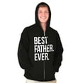 thumbnail image 3 of Best Father Ever Dad Fathers Day Zip Hoodie Sweatshirt Men Brisco Brands M, 3 of 6