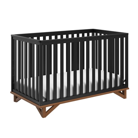 Storkcraft Santa Monica 5-in-1 Convertible Crib Black/VintageDriftwood Black Finish