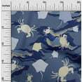 thumbnail image 2 of oneOone Tissu Polyester Spandex Bleu Sarcelle Mer Projets de Couture Tissu Imprimé au Mètre 56 Pouces de Large, 2 of 4