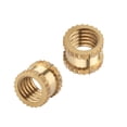 thumbnail image 1 of HUGFEGWE M5x5mm Female Thread Knurled Nuts Hx6mm OD Brass Threaded Insert Embedment Nuts Hydraulic Welded Joint Injection Molding Assortment Kit for 3D Printing Injection Molding 80PCS CJB91-25054, 1 of 6